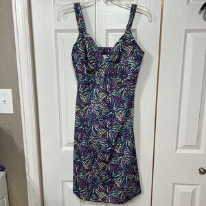 Patagonia Minette Geo Starburst Stretch Sundress Cutout Back Size M Activewear